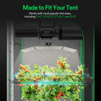 VIVOSUN Grow Tent High CFM Kit 24"-36" Adjustable for 2x2 2.7x2.7 3x3 Tent