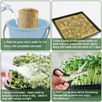 1Roll 10" X 236" Microgreen Growing Mat Hemp Fiber Grow Mats Microgreens Growing Kit Jute Hydroponic Pads Indoor Organic Production for Microgreen Starter Tray Wheatgrass Sprouts