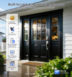 Veise VE012W Built-in WiFi Fingerprint Smart Lock, App Remote Control, Compatible with Alexa & Google Assistant, Keyless Entry for Front Door, Digital Keypad Deadbolt, Auto Lock, Satin Nickel