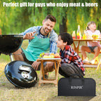 RINPIR 31Pcs Stainless Steel BBQ Grill Accessories & Tools Set, Brown