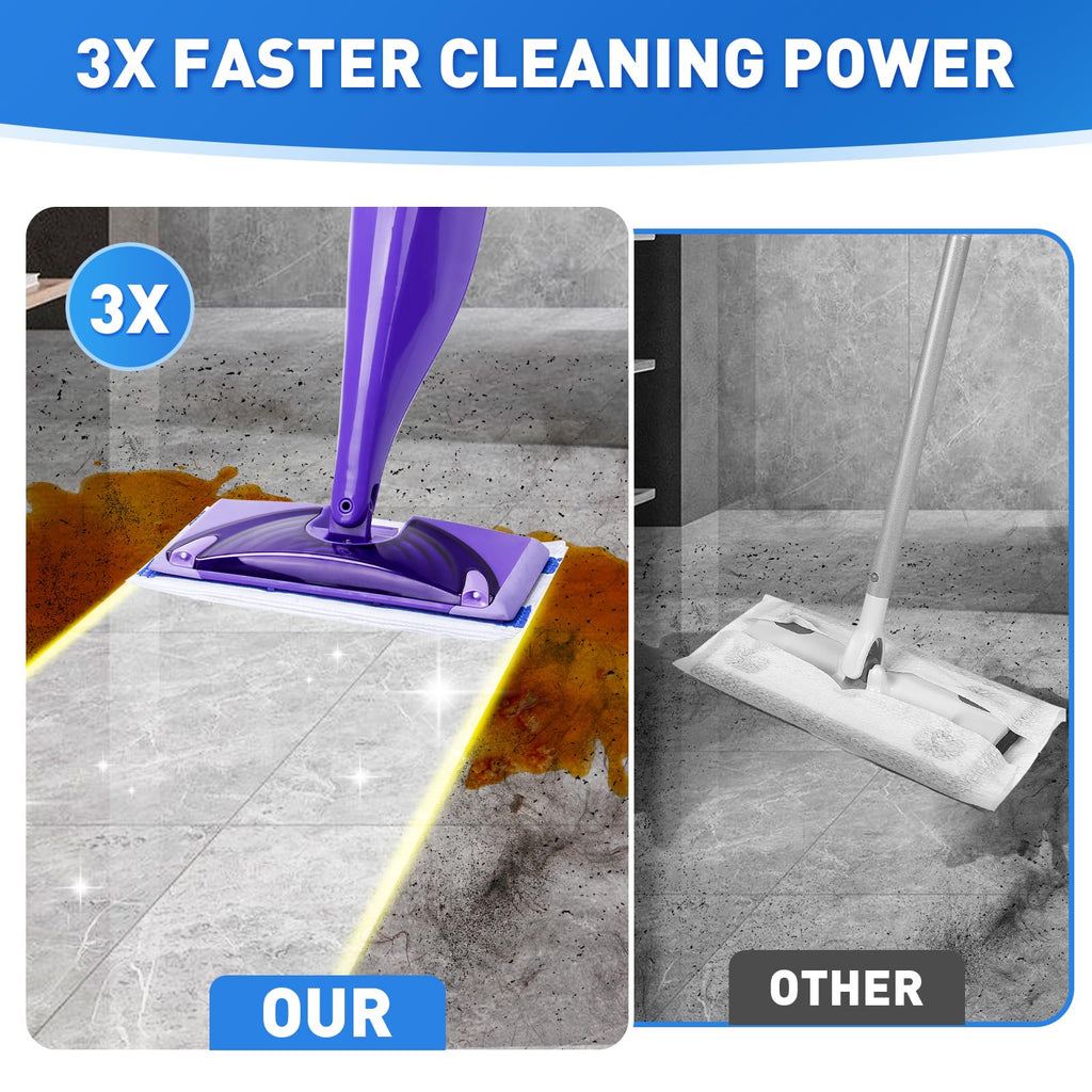 Mop Pads Refills Compatible with Swiffer WetJet Mop, Disposable Mop Pads for Hardwood Floors, Tile, Laminate & Multi-Surface Cleaning, 60 Pack