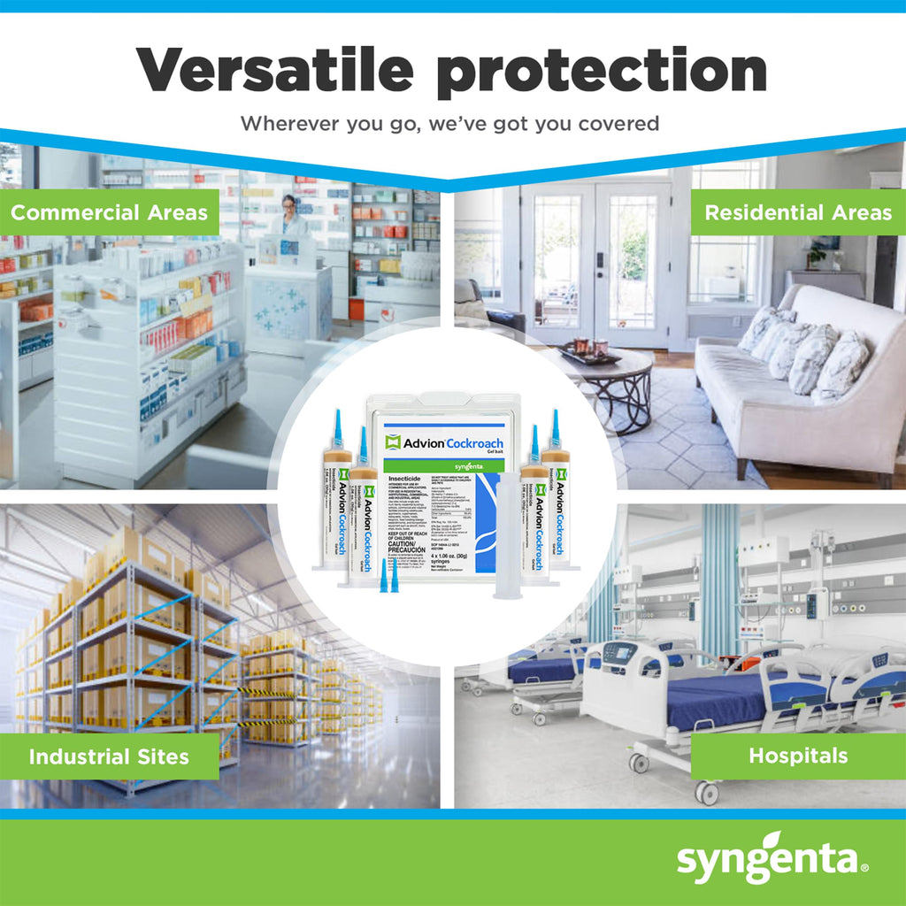 Syngenta 383920 Advion Cockroach Gel Bait 4 X 30 Gram Tubes Roach Control