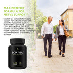 HUMANX Sciatica Focused Formula - Nerve Support Supplement with Stabilized R-Lipoic Acid for Extra Strength - Vitamins Promoting Healthy Back, Hips, Leg, Feet - Neuropathy Supplements - Sciatisil