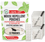 Mighty Mint Mouse Repellent Pouches – Peppermint, Castor Oil & Cinnamon Formula – Natural Indoor Deterrent for Mice and Rodents – Plant-Based, Long-Lasting Protection – 12 Count