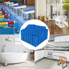 ToLanbbt Modular Interlocking Cushion 12P 11.8" x 11.8" Interlocking Rubber Floor Drain Holes Non-Slip Splicing Drainage Mats for Deck, Shower, Kitchen, Drain Pool, Sauna Bath, Indoor Outdoor (Blue)