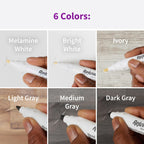 Rejuvenate Exact Match Wood Furniture & Floor Repair Markers, 6 Count, White/Gray Markers Cover All Scratches, Scuffs and Damage to Wood Furniture and Flooring