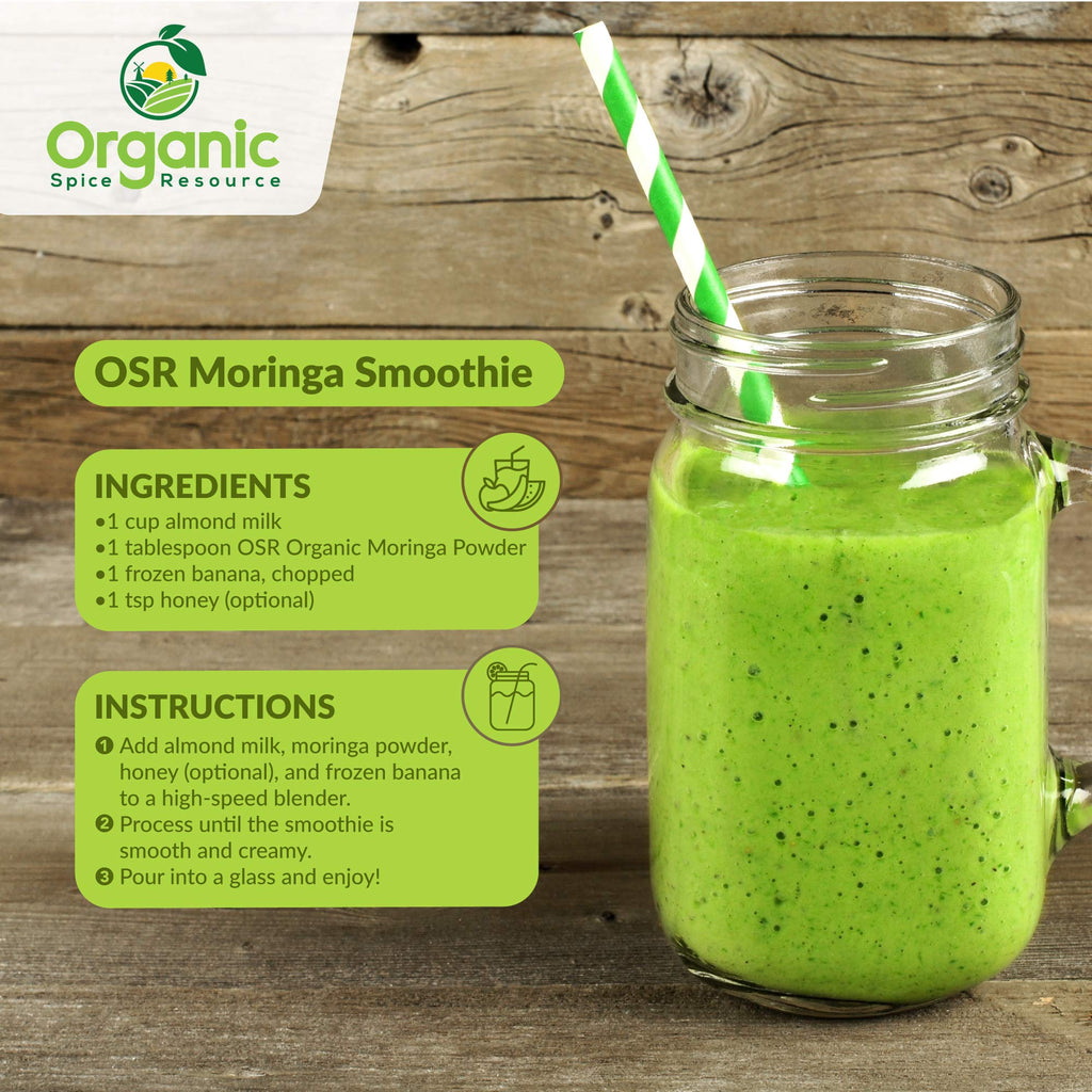 Organic Moringa Powder - 35.28 oz | Pack of 2 | USDA Organics, Non-GMO, Kosher, Halal, Moringa Olifera Powder - 100% Raw and Natural, by OSR
