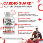Clean Nutraceuticals COQ10 200mg Red Yeast Rice Omega 3 Magnesium Complex 500mg Niacin Zinc Vitamin K2 D3 - Heart Support Vitamins for Women & Men w/Vitamin B3, Coenzyme Q10-60 Ct