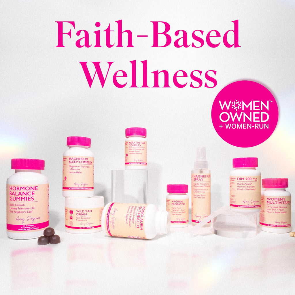Amy Suzanne Hormone Balance Gummies for Women - Hormone Harmony for Mood, Energy, Bloating - Hormonal PMS, Perimenopause & Menopause Support - Red Raspberry Leaf & Black Cohosh - 60 Gummy Supplements