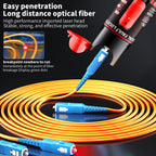 Visual Fault Locator 30KM - Rechargeable VFL Fiber Optic Tester Kit Include Single Mode 9/125um FC Male to LC Female Adapter, Fiber Optic Lights for Network Cable
