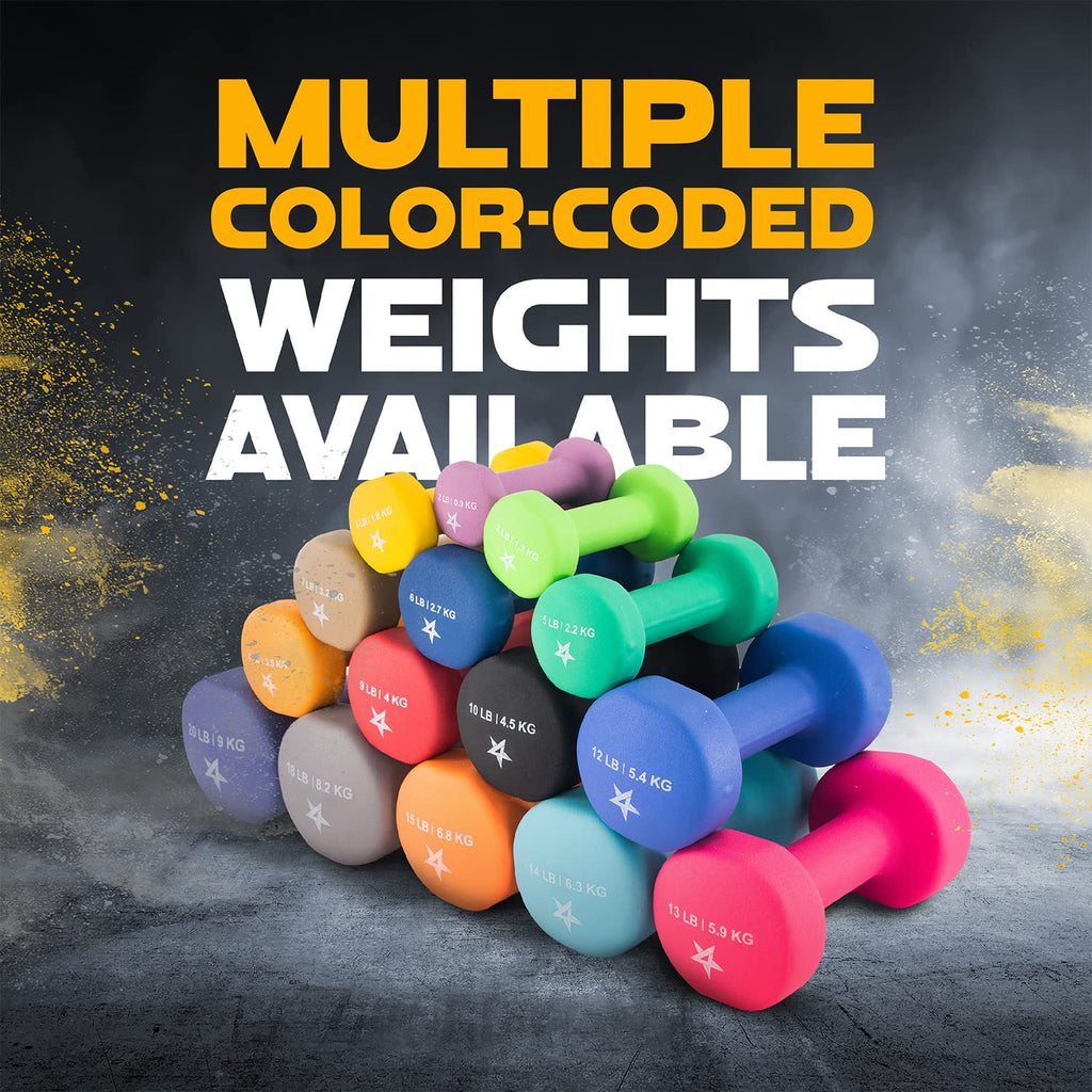 Yes4All Exercise amp Fitness pound Dumbbell Neoprene 8lbs Orange Pair, D-Light Orange-8lbs (pair), 8 lbs Pair US