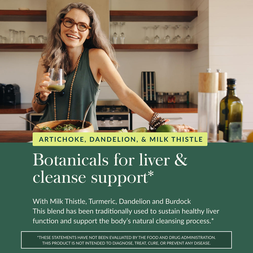 Gaia Herbs Liver Cleanse - Liver Health Support Herbal Supplement with Milk Thistle, Burdock, Turmeric, Dandelion & More* - 60 Vegan Liquid Phyto-Caps (30 Servings)