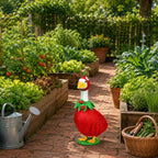 GANSHAYA Strawberry Porch Goose Outfits Strawberry Goose Clothes for Outdoor Garden Yard Patio Lawn Goose Statue