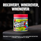 GHOST BCAA Powder Amino Acids Supplement, Blue Raspberry - 30 Servings - Sugar-Free Intra, Post & Pre Workout Amino Powder & Recovery Drink, 7G BCAA