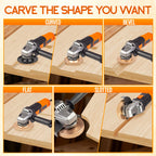 Beaiguna 5PCS Wood Carving Disc, 4IN and 4 1/2IN Angle Grinder Attachments Stump Grinder Wheel, Angle Grinder Wood Carving Shaping Disc Tools Set, Upgraded Wood Grinding Wheel Discs