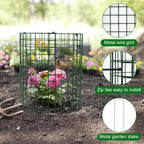 Unves 10 Set Plant Protectors from Animals, 12" x 12" Wire Plant Cages