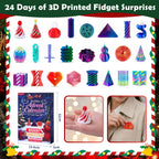 Advent Calendar 2026 Christmas 24 Days Countdown Mini 3D Printed Fidget Toy