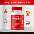 Heart Freedom Capsules, Official HeartFreedom Pills - Energy and Health Maximum Strength, Heart Freedom Circulation Support Capsules, All Natural Glyco Optimizer, Premium Formula Reviews (60 Capsules)