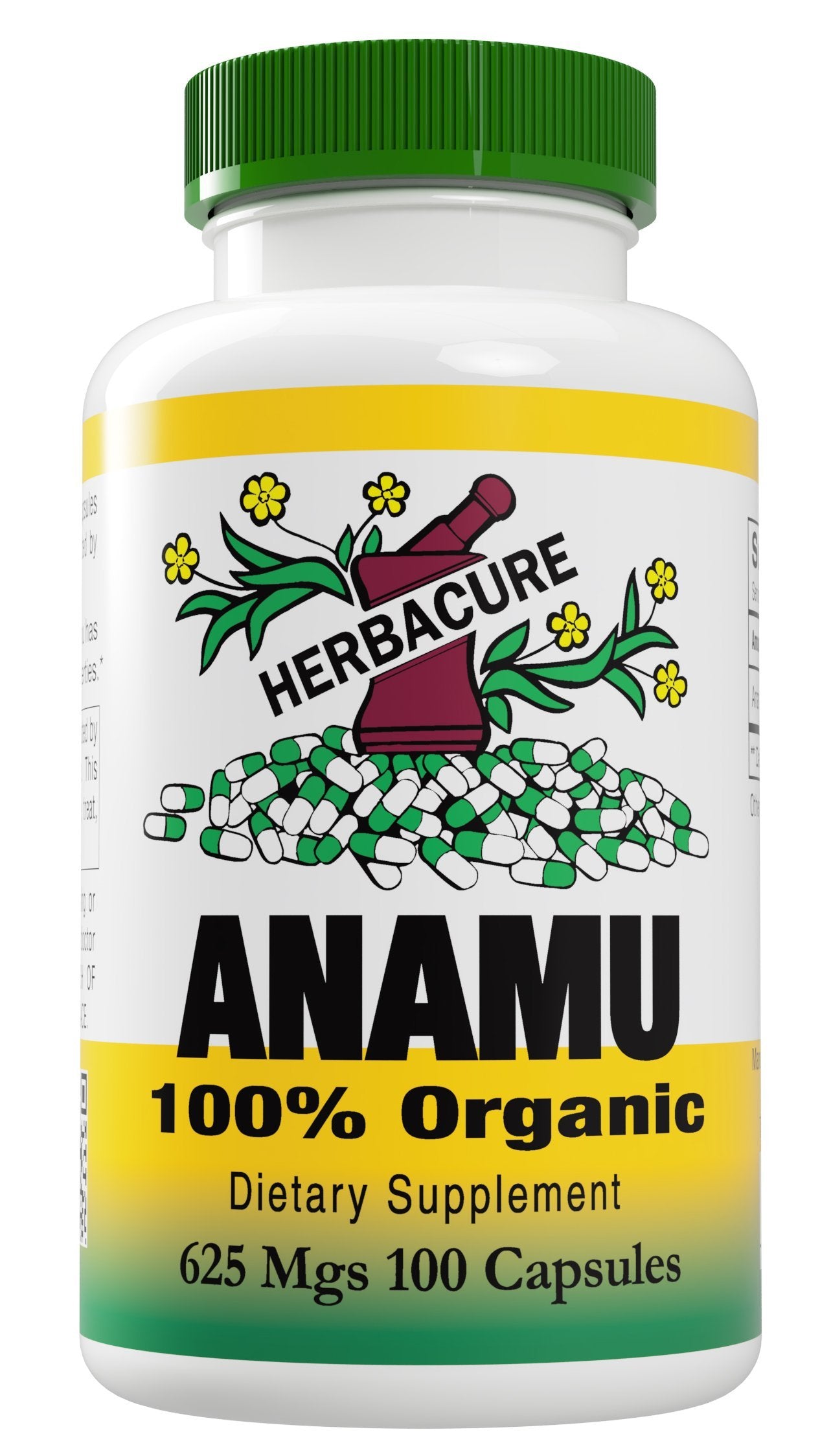 Herbacure Anamu 625mg (1250 Mg Per Serving) - 100% Organic - 100 Capsules