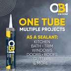 OB1 Universal Caulk Sealant & Adhesive White 10.1oz - 1 Cartridge