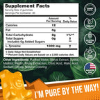 2 Pack - JOYLI L-Tyrosine Gummies 1000MG – Sugar-Free Vegan Focus Supplement & Mood Support for Kids & Adults – 500mg Per Gummy – Sleep Gummies for Memory, Energy & Wellness – 60 Pcs per Pack