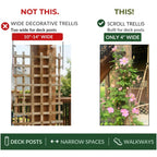 Deck Post Trellis for Clematis and Climbing Plants, 1-Pack
