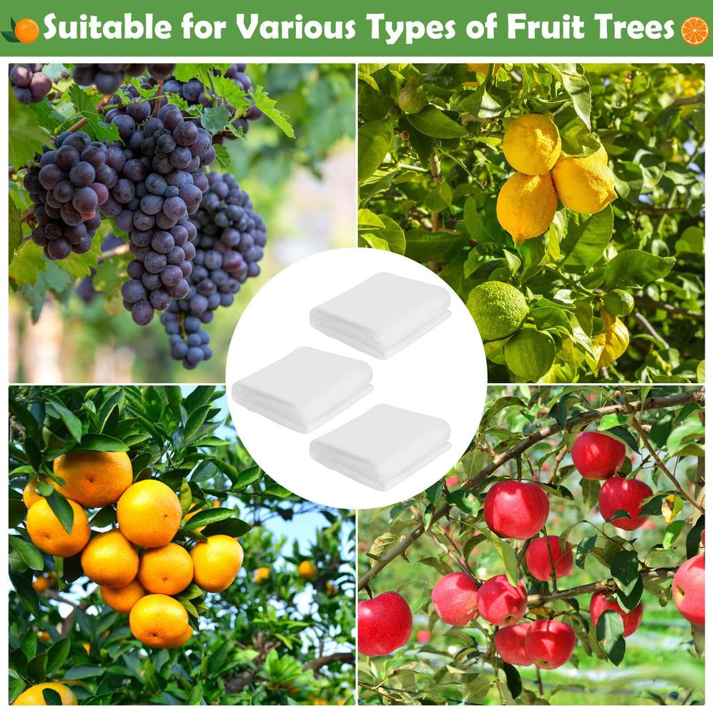 Tetutor 10x10 FT Fruit Trees Netting,3Pcs Large Tree Nets for Fruit Trees