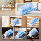 Duster Refill for Swiffer Duster, 50 Count Heavy Duty 2 Side 360° Duster Refills, 6X Microfibers, Disposable Multi Surface Dusters for Cleaning (Not Include Handle)