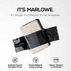 MARLOWE. No. 102 Body Scrub Soap 7 oz (3 Bars), Exfoliating Soap Bar with Shea Butter, Olive Oil & Green Tea Extracts, Cleanses, Smooths & Revitalizes Skin, Original Sage & Fir Scent