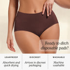 Everdries Washable & Reusable Incontinence Underwear for Women Over 60 - Leakproof, Discreet, Absorbent, Machine-Washable Panties (Comfort Plus, XXL, Pack of 5)