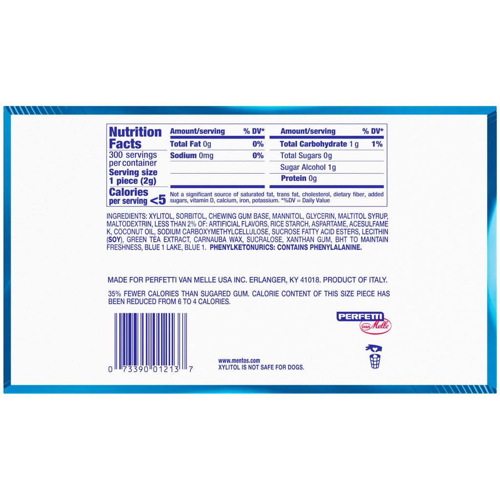 Mentos Pure Fresh Sugar-Free Chewing Gum, Fresh Mint, 50 Count (6 Pack)