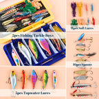 Fishing Advent Calendar 2026 for Men - Fishing Lures Kit with Tackle Box Advent Calendar for Fisher Teen Boys - 2026 Xmas Holiday Surprise Gift for 24 Days Christmas Countdown