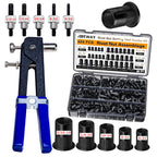 SAE Rivet Nut Tool 420pcs Imperial Carbon Steel Rivet Nut Tool Kit, （5/16-18、1/4-20、10-24、8-32、6-32）, Suitable for Furnitur, Automotive, Marine and Industrial Applications (SAE Carbon Steel Black)
