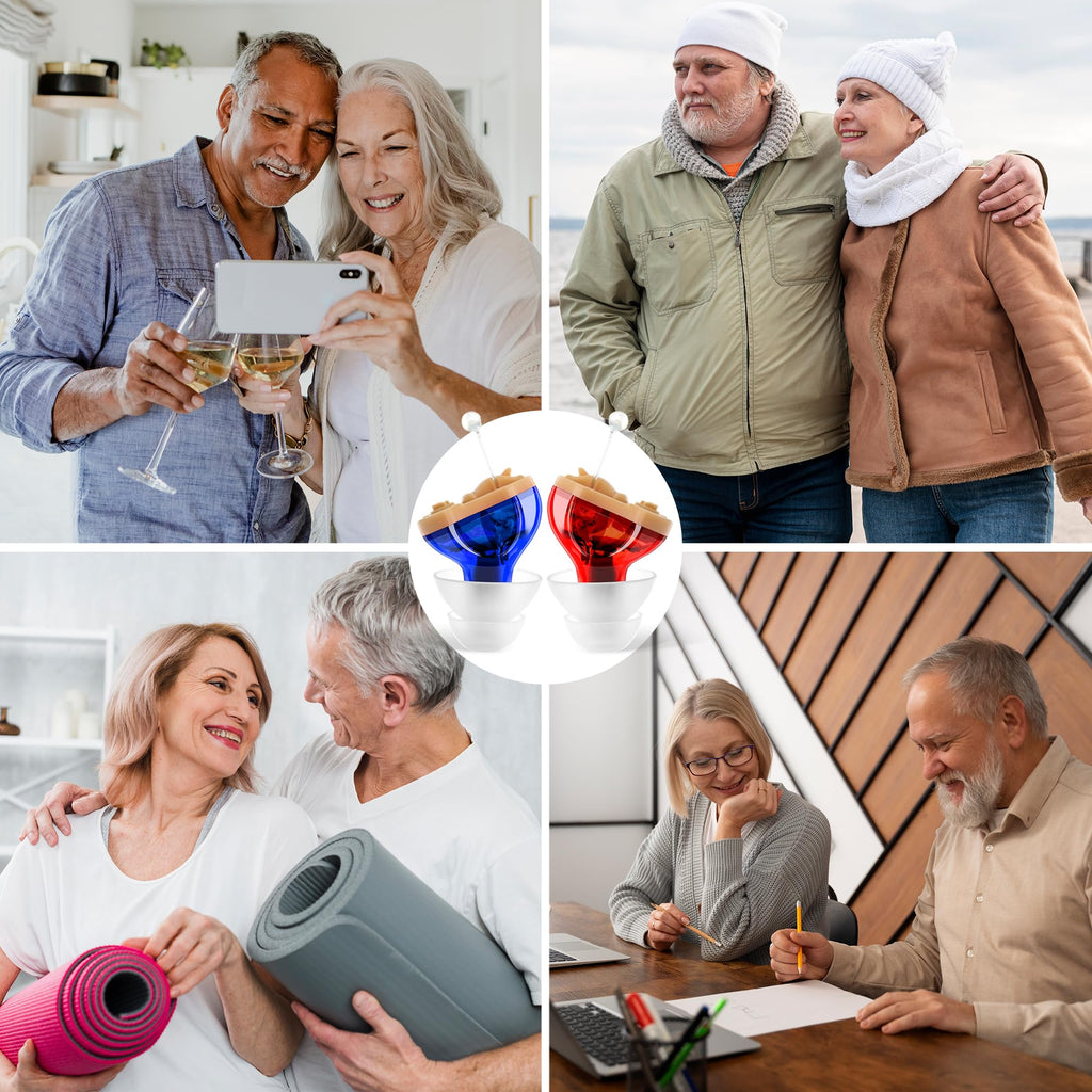 Premium Digital Hearing Aids for Seniors - Invisible in Canal (CIC) In-Ear Mini Sound Enhancer Set, Near-Invisible, Noise Cancelling, Personal Sound Hearing Amplifier - Pair - MZ-21