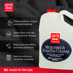 Griot's Garage Microfiber and Foam Pad Cleaner, Removes Polish, Wax, and Sealant Residue, Restores Your Car Cleaning Cloths' Effectiveness, 11067, One Gallon