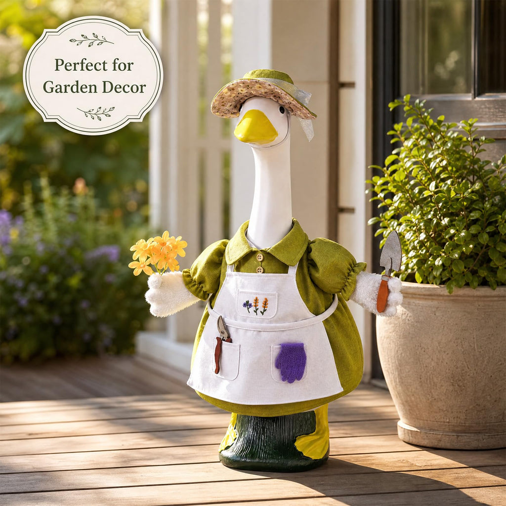 Spring Porch Goose Outfit Gardener Goose Costume for Outdoor Lawn Decor