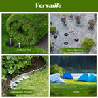 50 Sets Landscape Fabric Stakes with Gaskets 8 Inch Galvanized Spiral Turf Nails for Artificial Grass Garden Landscaping Staples Spikes for Weed Barrier Lawn Edging Tents