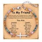 Best Friend Friendship Gifts for Women, Christian Cross Bracelet