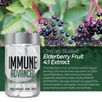 FitLife Brands Adults Nutrition Advanced Immune Booster – Comprehensive Immune Suppor with Elderberry, Vitamin C, Vitamin D, Zinc and 5 Billion CFU Probiotic - Herbal Immune Defense (90 Capsules)