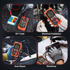 Digital Multimeter Volt Meter TRMS 4000 Counts Auto-Range NCV Voltage Multi Tester Smart Electrical Car Battery Voltmeter AC/DC Volt, Ohm Resistance, Continuity with Test Leads Large LED Backlight