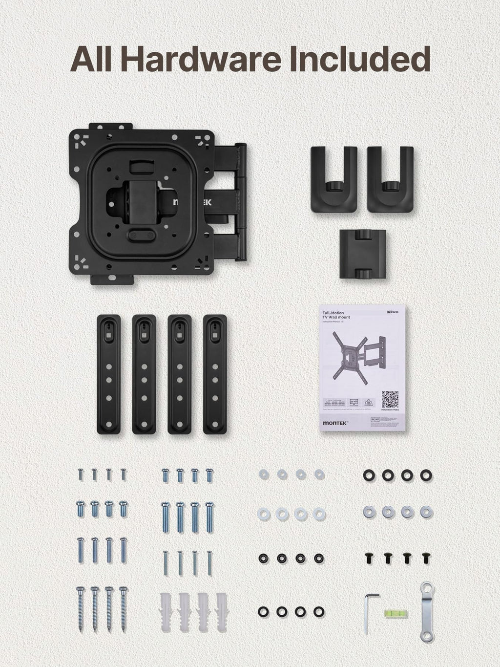 monTEK Full Motion TV Wall Mount Bracket for 23-65 Inch TVs up to 77 lb