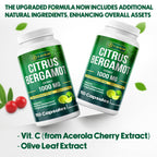 25x Concentrated Citrus Bergamot Extract Capsules, 150 Veggie Capsules, Citrus Bergamot 1000mg Capsules, Non-GMO, Gluten-Free, All Natural, Vegetarian Capsules