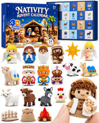 Nativity Advent Calendar 3D Printed Nativity Set Toys Gift for Toddler Kids