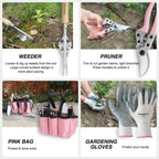 WORKPRO 8-Piece Pink Garden Tool Set - Pink