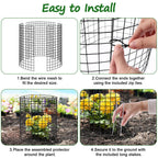 Aifanss 30 Pcs Plant Protectors from Animals, 16x12 Inch Large Metal Plant Cages Chicken Wire Cloche with Zip Ties and Stakes to Keep Animals Out, Garden Vegetables Shrubs Protection Bunny Barricades