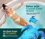 2 Pack Turtle Hot Tub Scum Absorber, Floating Scum Sponge for Spa Hot Tub – Oil Absorbing Hot Tub Scum Sponge with Mesh Cleaning Cloths, Essential Hot Tub Accessories to Help Keep Water Clear