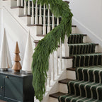 Alupssuc 9FT Christmas Garland, Artificial Real Touch Norfolk Pine Garland