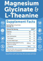 Lunakai USA Manufactured Magnesium Glycinate Gummies 426mg with L-Theanine – Calm, Sleep, Stress Relief for Adults & Kids, Non-GMO, Vegan, 60ct