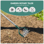 YEELOR Rotary Cultivator Garden Tool with Durable Aluminum Gears