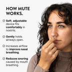 Mute Nasal Dilator Snoring Solution | Medium 3 Pack | Snore Less & Sleep Better | Nasal Strip Alternative | Comfortable Breathing Aids for Better Sleep & Improved Airflow
